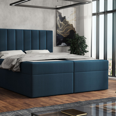 Čalouněná postel boxspring 160x200 SAMANTA - modrá 5