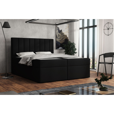 Čalouněná postel boxspring 180x200 SAMANTA - černá