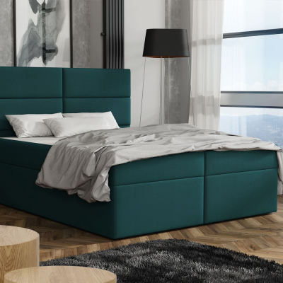 Elegantní postel 180x200 ZINA - modrozelená