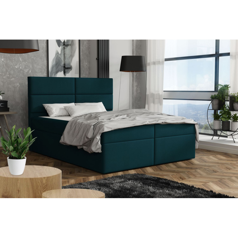 Elegantní postel 140x200 ZINA - modrá 3