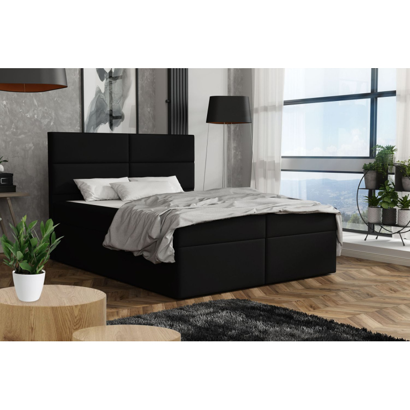 Elegantní postel 140x200 ZINA - černá