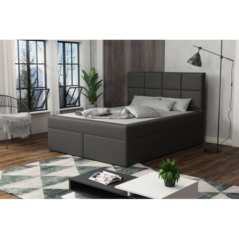Čalouněná postel s prošíváním 160x200 BEATRIX - šedá 2
