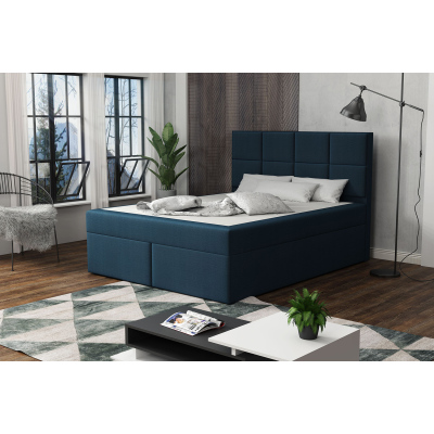Čalouněná postel s prošíváním 160x200 BEATRIX - modrá 5