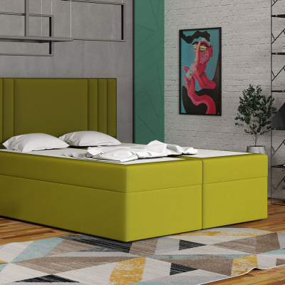 Americká postel 140x200 CARA - zelená