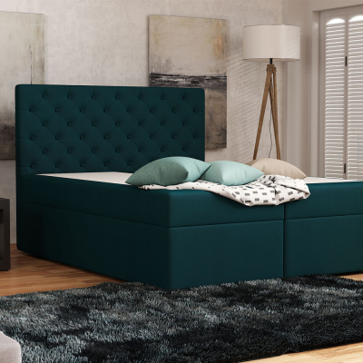 Elegantní čalouněná postel 120x200 ALLEFFRA - modrá 3
