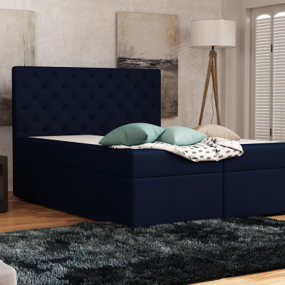Elegantní čalouněná postel 160x200 ALLEFFRA - modrá 4