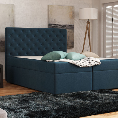 Elegantní čalouněná postel 120x200 ALLEFFRA - modrá 5