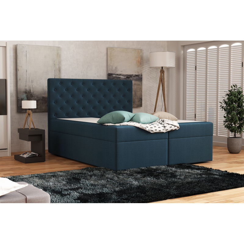 Elegantní čalouněná postel 120x200 ALLEFFRA - modrá 5