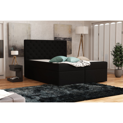 Elegantní čalouněná postel 160x200 ALLEFFRA - černá