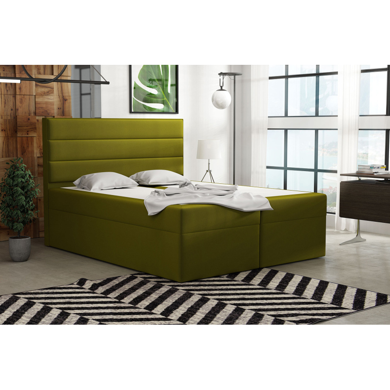 Boxspringová postel 140x200 INGA - zelená