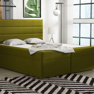 Boxspringová postel 160x200 INGA - zelená