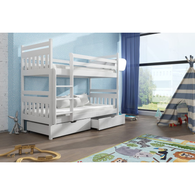 Dětská palanda s úložným prostorem ARIS - 90x200, bílá