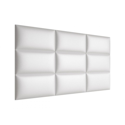 Čalouněný nástěnný panel 60x30 PAG -  bílá eko kůže