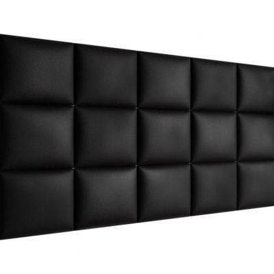 Čalouněný nástěnný panel 40x30 PAG - černá eko kůže