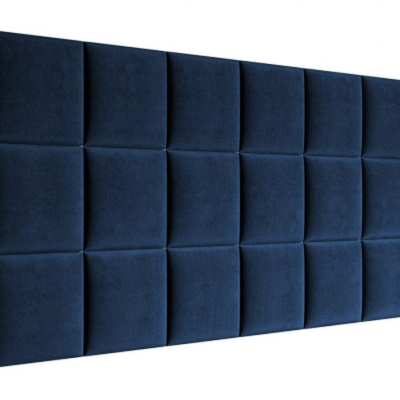 Čalouněný nástěnný panel 30x30 PAG - modrá