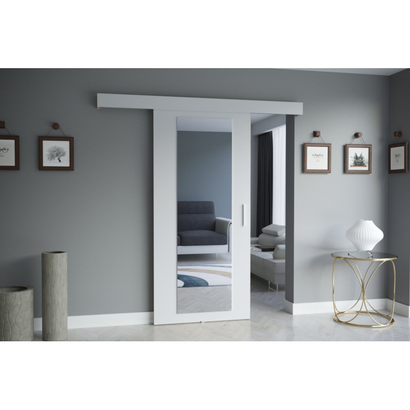Posuvné dveře SALOME se zrcadlem - bílé