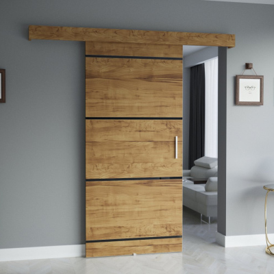 Posuvné dveře SALOME - Craft zlatý s černými proužky