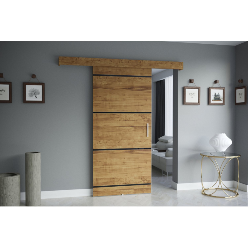 Posuvné dveře SALOME - Craft zlatý s černými proužky