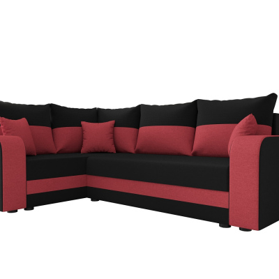 Pohodlná sedací souprava s opěrkami HORTENZIE - černá / červená