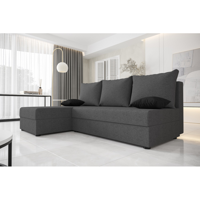 Moderní rohová sedačka HORTENZIE - šedá