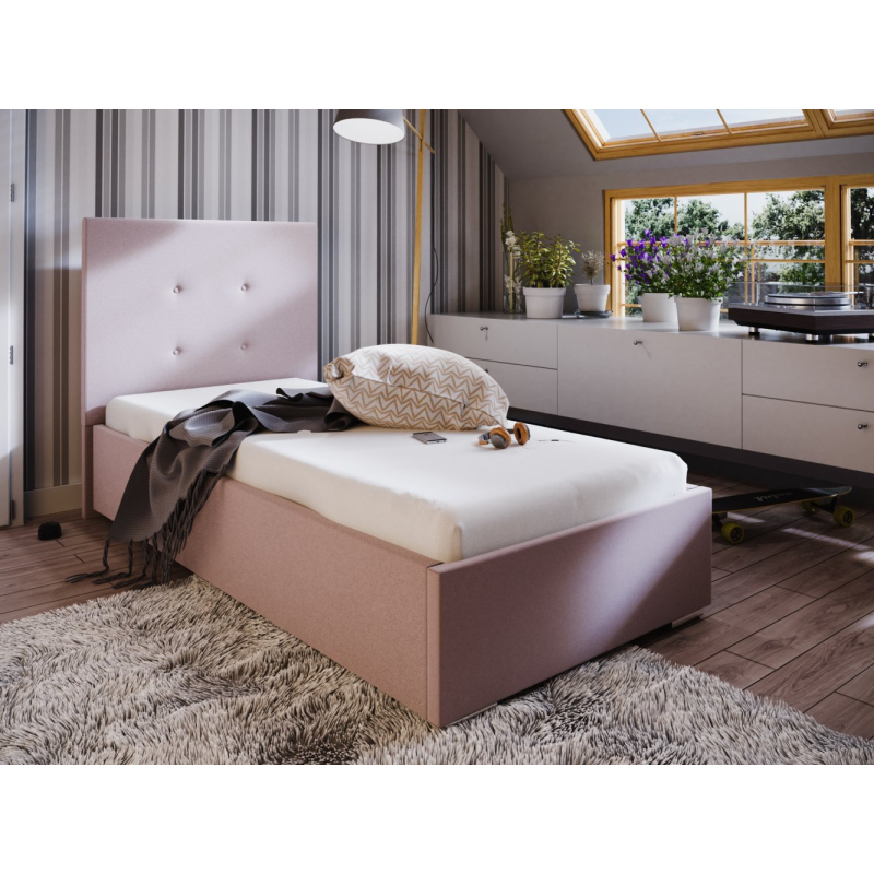 Jednolůžková postel 90x200 FLEK 1 - růžová