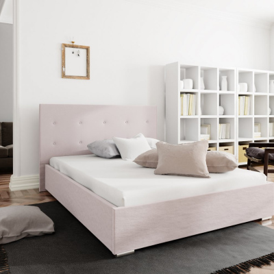 Manželská postel 160x200 FLEK 1 - růžová