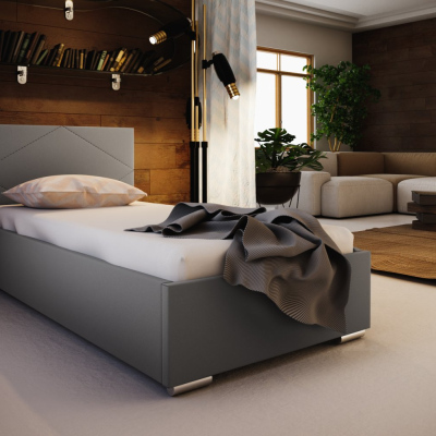 Jednolůžková postel 80x200 FLEK 5 - šedá