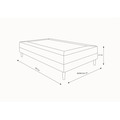 Postel pro dospívající teenagery 90x200 HENRYK - béžová