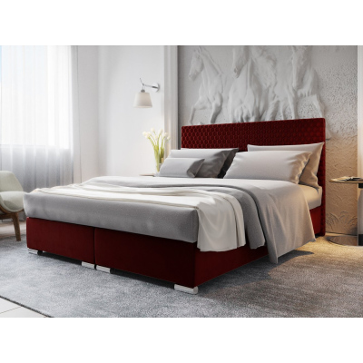 Manželská postel 160x200 HENIO - červená
