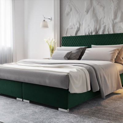 Manželská postel 160x200 HENIO - zelená
