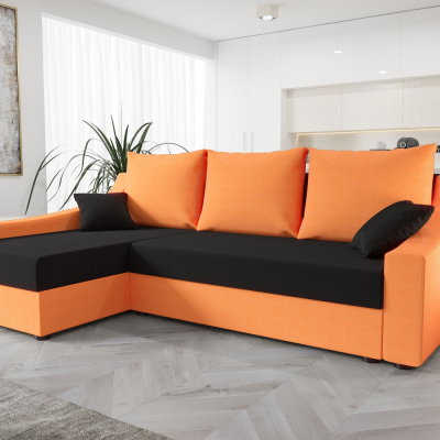 Pohodlná sedačka OMNIA - oranžová / černá