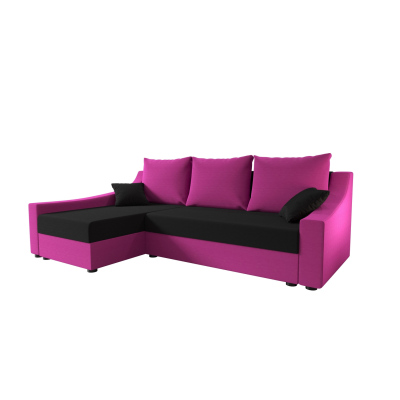 Pohodlná sedačka OMNIA - růžová / černá