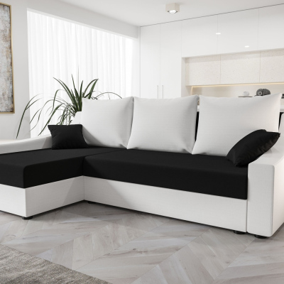 Pohodlná sedačka OMNIA - bílá / černá