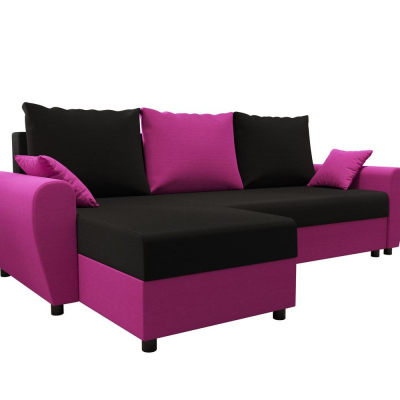 Elegantní sedací souprava FLORIANA - černá / růžová