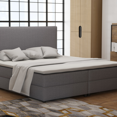 Boxspringová postel 160x200 s nožičkami 5 cm CYRILA - šedá
