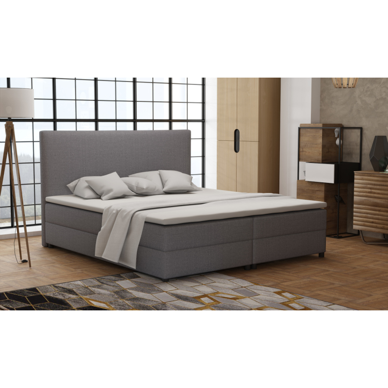 Boxspringová postel 160x200 s nožičkami 5 cm CYRILA - šedá