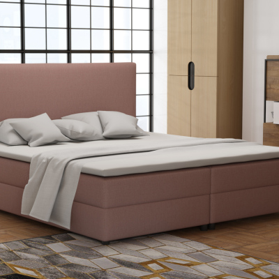 Boxspringová postel 160x200 s nožičkami 5 cm CYRILA - růžová