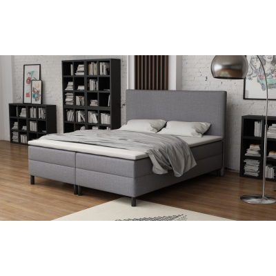 Čalouněná manželská postel 160x200 s nožičkami 12 cm CYRILA - šedá