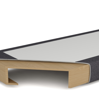 Boxspringová postel 180x200 s nožičkami 5 cm CYRILA - šedá