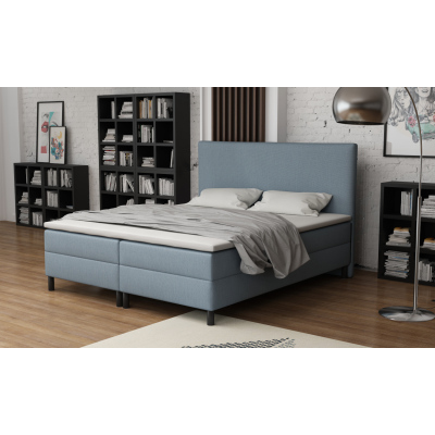 Čalouněná manželská postel 180x200 s nožičkami 12 cm CYRILA - modrá