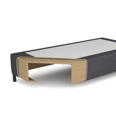 Čalouněná manželská postel 160x200 s nožičkami 12 cm MIRKA - šedá