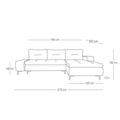 Rozkládací sedací souprava PROKOP - šedá / růžová