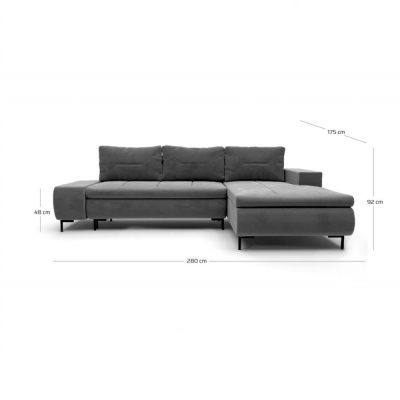 Rozkládací sedací souprava PROKOP - šedá / růžová