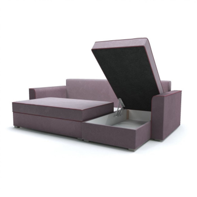 Rohová rozkládací sedačka JANA - fialová