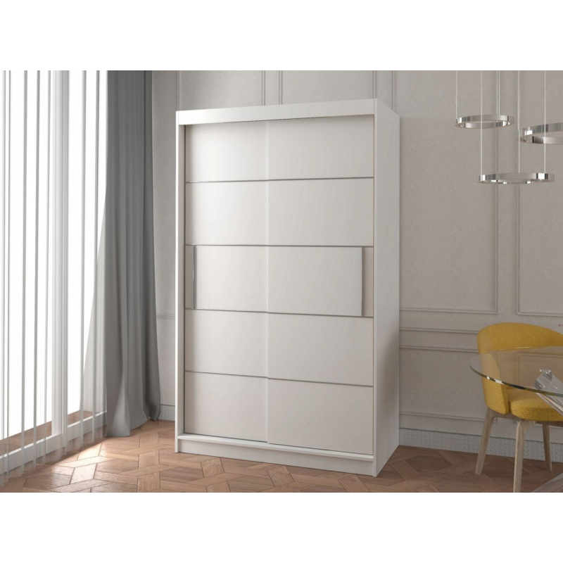 Moderní šatní skříň ZOREA 06 - šířka 120 cm, bílá