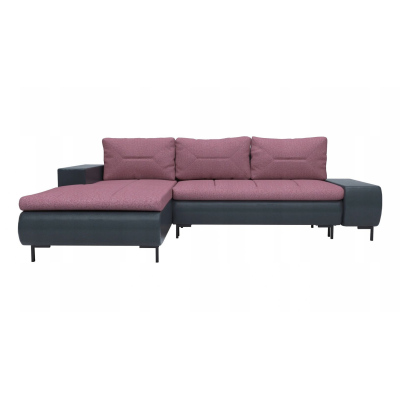 Rozkládací sedací souprava PROKOP - šedá / růžová