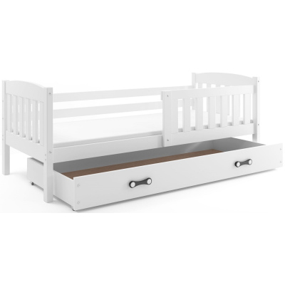 Dětská postel s úložným prostorem bez matrace 80x190 BRIGID - bílá