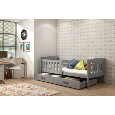 Dětská postel s úložným prostorem bez matrace 80x190 BRIGID - grafit