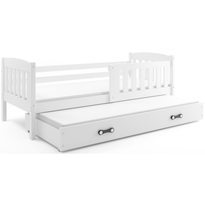 Dětská postel s přistýlkou bez matrací 90x200 BRIGID - bílá