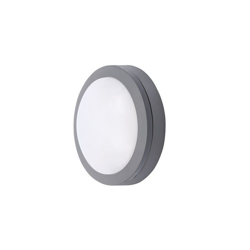 Solight LED venkovní nástěnné / stropní osvětlení, kulaté, 17cm, šedé